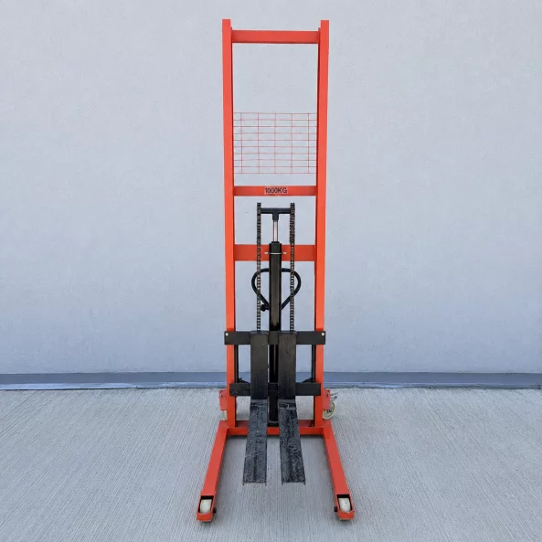Transpalet manual 1T, inaltime de ridicare 2.0M – Furci reglabile 200-580 mm
