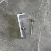 Suport L cu cauciuc+surub autoforant + Piulita D pentru fixarea panourilor fotovoltaice pe acoperis cu tabla, lungime 120 mm / latime 40mm