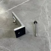 Suport L cu cauciuc+surub autoforant + Piulita D pentru fixarea panourilor fotovoltaice pe acoperis cu tabla ,lungime 80 mm/latime 30 mm