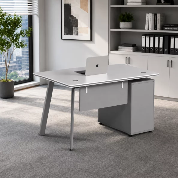 Birou Serenity cu dulap lateral - dimensiuni 1400*700*750 mm