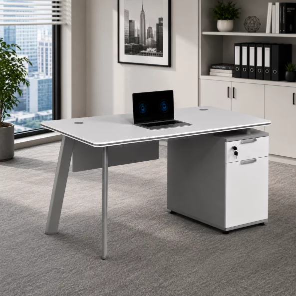 Birou Serenity cu dulap lateral - dimensiuni 1400*700*750 mm