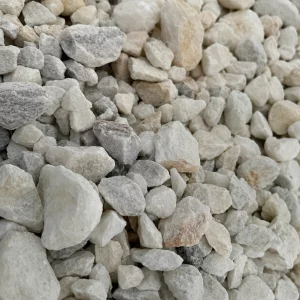 Mosaico/Piedra decorativa blanca 15-30 mm por saco de 50 kg