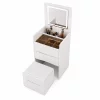 Set DIVA – Tocador compacto con espejo y espacio de almacenamiento, Blanco