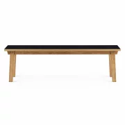 Banca cu structura din lemn de acacia,Black L160-l39-h42 cm