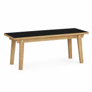 Banca cu structura din lemn de acacia,Black L160-l39-h42 cm