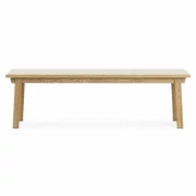 Banca cu structura din lemn de acacia,White L160-l39-h42 cm