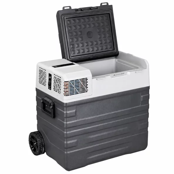 Frigider auto portabil 62L, single zone, cu roti si maner retractabil