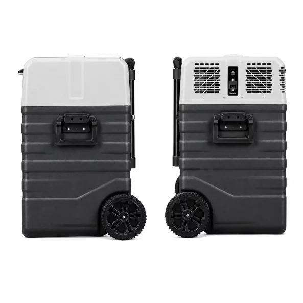 Frigider auto portabil 62L, single zone, cu roti si maner retractabil