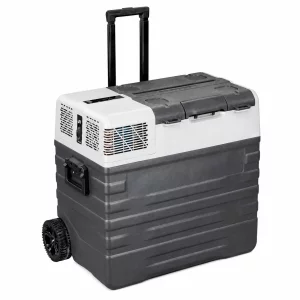 Frigider auto portabil 62L, single zone, cu roti si maner retractabil
