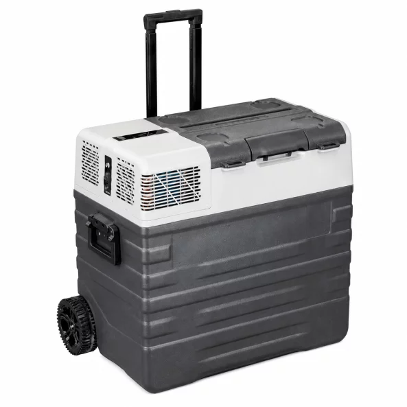Frigider auto portabil 62L, single zone, cu roti si maner retractabil