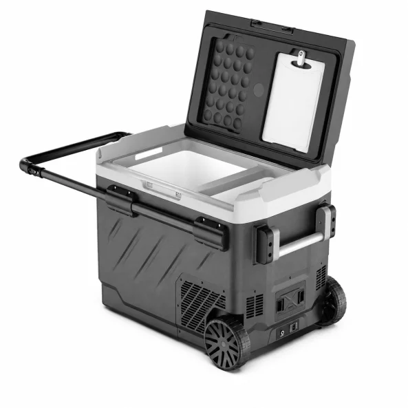 Frigider auto portabil cu roti 49L, dual zone - 692 x 453 x 515 mm