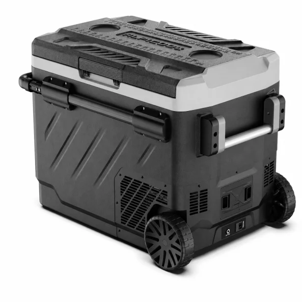 Frigider auto portabil cu roti 49L, dual zone - 692 x 453 x 515 mm