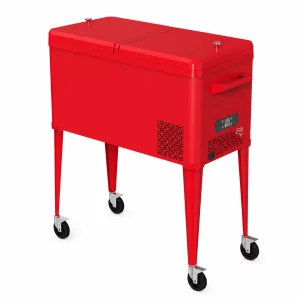 Frigider mobil cu roti, 49.6L - 88 x 39 x 44 cm, red
