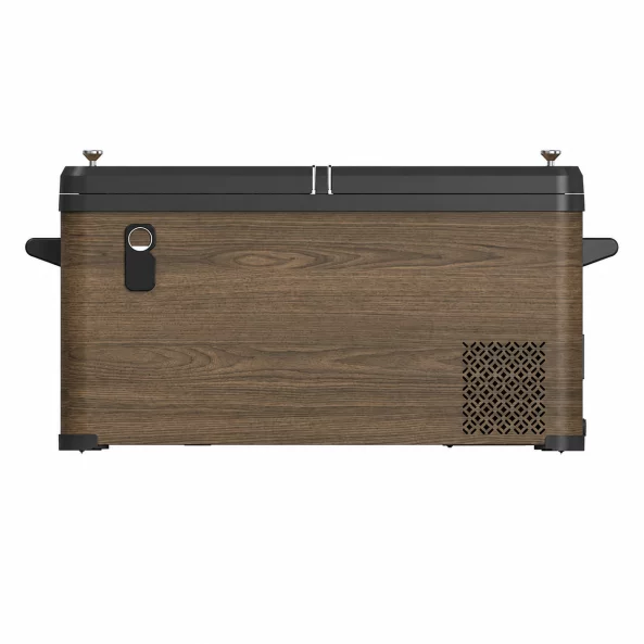 Frigider mobil cu roti 49.6L - 88 x 39 x 94 cm, rustic wood