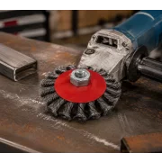 Perie rotativa cu sarma rasucita, 125 mm-pentru polizor unghiular
