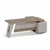 Birou managerial Nobless B1616B – H750 x l1600 x L1600 mm, cu corp lateral