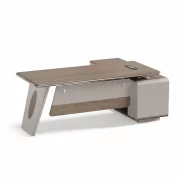 Birou managerial Nobless B1616B – H750 x l1600 x L1600 mm, cu corp lateral