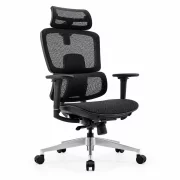 Scaun ergonomic Ergo Breeze, cu tetiera 4D și mecanism sincron - W720×D665×H1200-1260mm, black