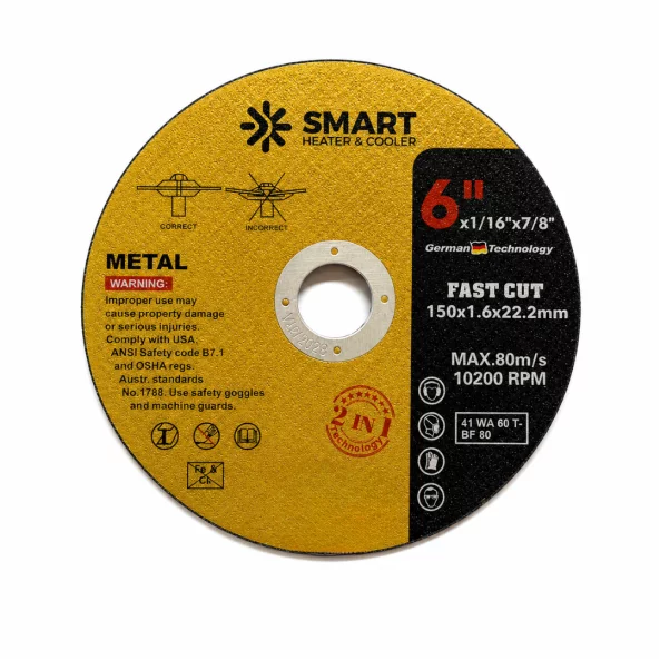 Disc Taiere Inox si Metal T41, 150mm x 1.6mm x 22.23mm – disc plat