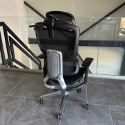 Scaun ergonomic Ergo Breeze, cu tetiera 4D și mecanism sincron - W720×D665×H1200-1260mm, black