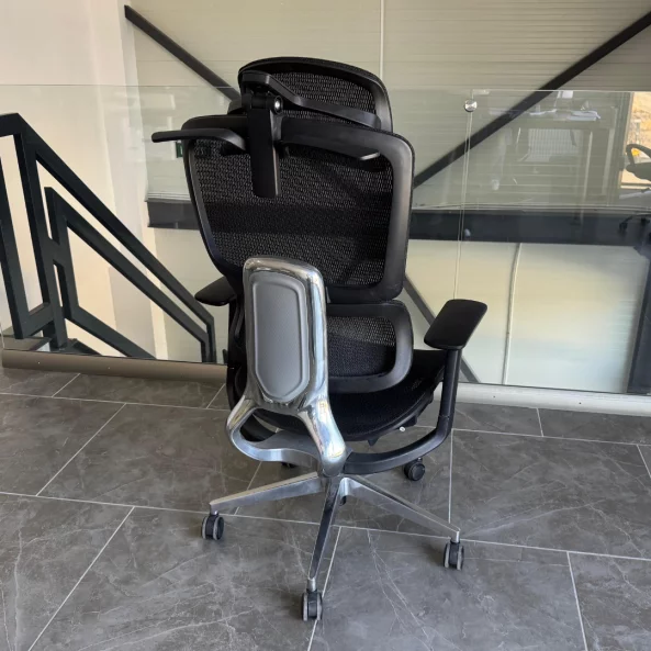 Scaun ergonomic Ergo Breeze, cu tetiera 4D și mecanism sincron - W720×D665×H1200-1260mm, black