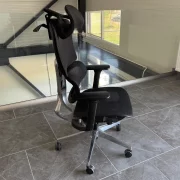 Scaun ergonomic Ergo Breeze, cu tetiera 4D și mecanism sincron - W720×D665×H1200-1260mm, black