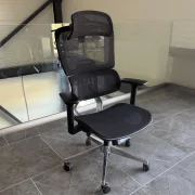 Scaun ergonomic Ergo Breeze, cu tetiera 4D și mecanism sincron - W720×D665×H1200-1260mm, black
