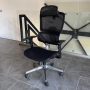 Scaun ergonomic Ergo Breeze, cu tetiera 4D și mecanism sincron - W720×D665×H1200-1260mm, black