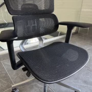 Scaun ergonomic Ergo Breeze, cu tetiera 4D și mecanism sincron - W720×D665×H1200-1260mm, black