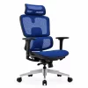 Scaun ergonomic Ergo Breeze, cu tetiera 4D și mecanism sincron - W720×D665×H1200-1260mm, blue