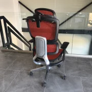 Scaun ergonomic Ergo Breeze, cu tetiera 4D și mecanism sincron - W720×D665×H1200-1260mm, red