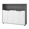 Corp mobilă birou cu 4 usi  / comodă cu 4 usi si spatiu de bibliotecă ,design modern și elegant ,calitate premium , dimensiuni 1600*400*1200