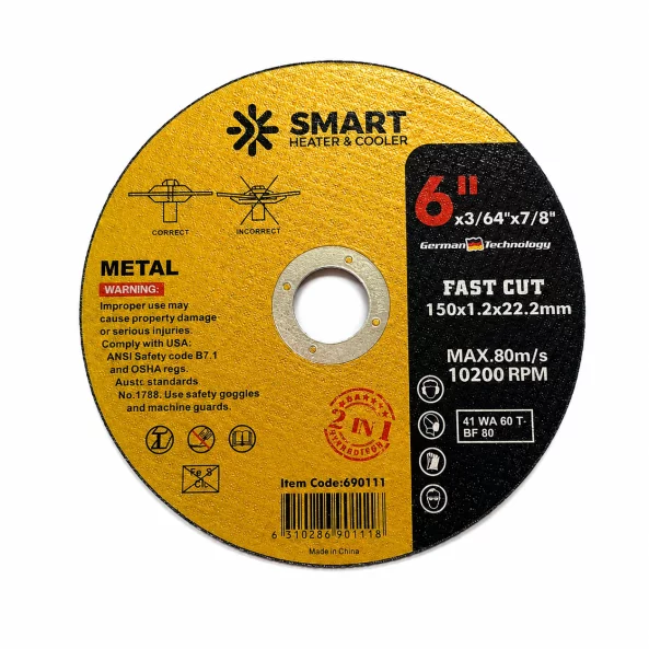 Disc Taiere Inox si Metal T41, 150mm x 1.2mm x 22.23mm – disc plat