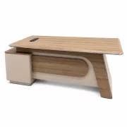 Birou managerial Nobless B1616C – H750 x l1600 x L1800mm, cu corp lateral
