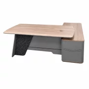 Birou managerial Portofino B2016A cu dulap lateral, H750 x L2000 x l1600 mm