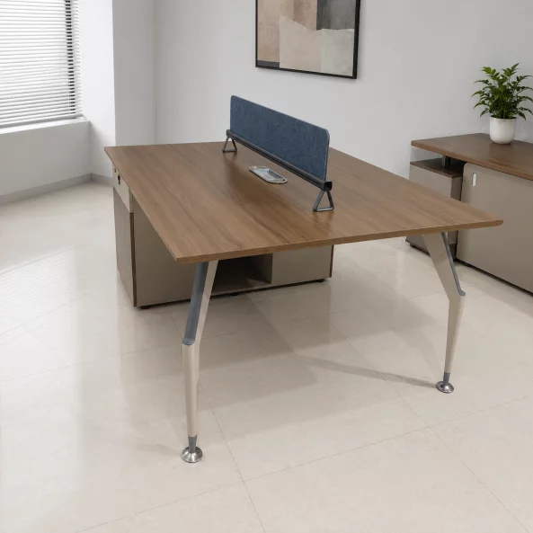 Birou operational Noblesse F1212B cu sertar si 2 locuri - H750mm x L1200mm x l1200mm