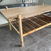 Холна маса от дърво в скандинавски стил, 120 × 57 × 46 см