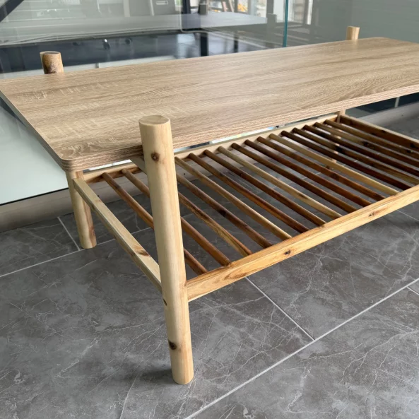 Холна маса от дърво в скандинавски стил, 120 × 57 × 46 см