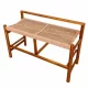 Banca din lemn de acacia cu sezut din snur de hartie, 100×41×65 cm