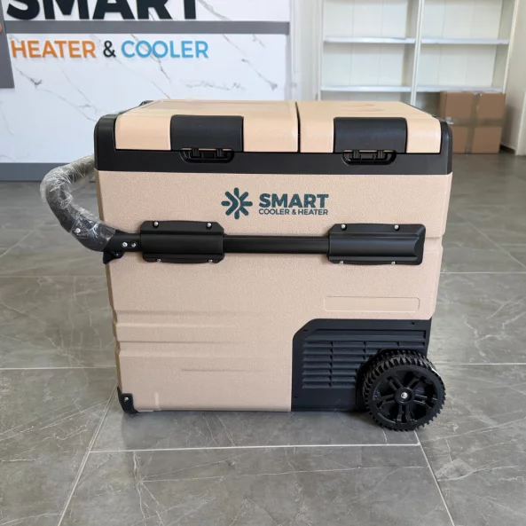 Автохладилник с компресор Smart Cooler, с Bluetooth, колела и двойна зона на охлаждане, капацитет 55L, включена еко такса.