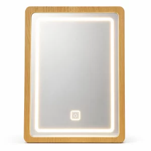 LED огледало за тоалетна масичка CRYSTAL - Oak (дъб)