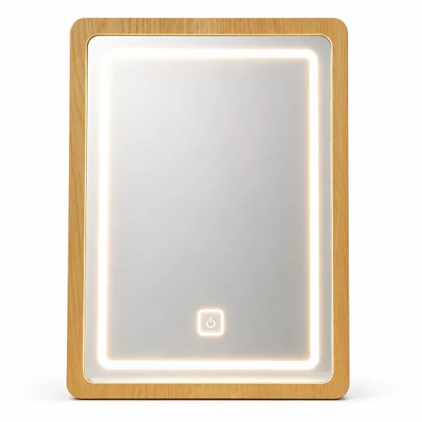 LED огледало за тоалетна масичка CRYSTAL - Oak (дъб)