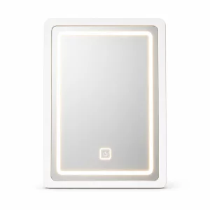 LED огледало за тоалетна масичка CRYSTAL - бяло