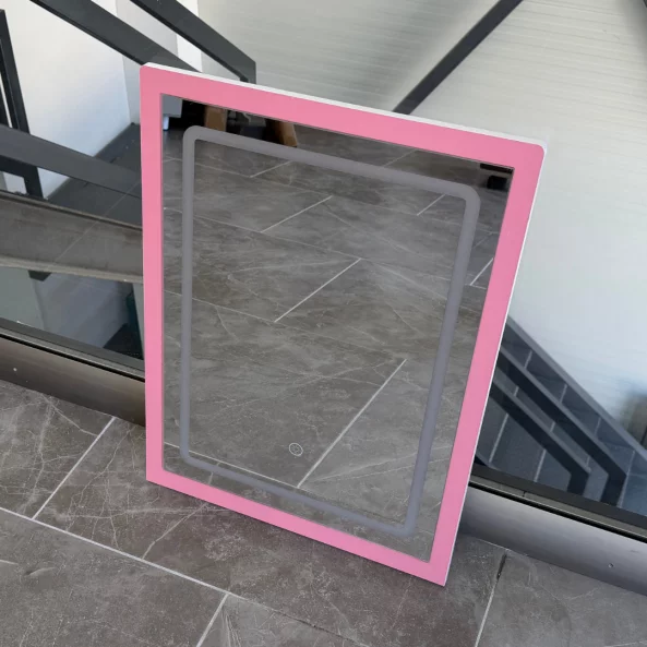 Espejo LED para tocador CRYSTAL - rosa