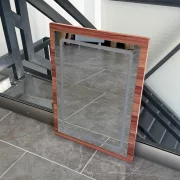 Oglinda LED  pentru masuta de machiaj CRYSTAL -  Walnut