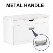 Dulap pentru pantofi cu bancă – Design modern și elegant, 100x34x50 cm, culoare albă, soluție practică pentru organizare