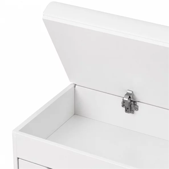 Dulap pentru pantofi cu bancă – Design modern și elegant, 100x34x50 cm, culoare albă, soluție practică pentru organizare