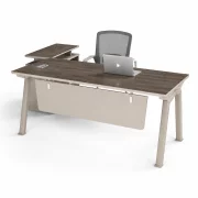 Set Evo Space &amp; LineaPro - Birou cu dulap lateral mobil si Scaun de birou ergonomic cu spatar din plasa