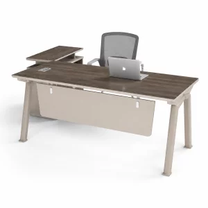 Set Evo Space &amp; LineaPro - Birou cu dulap lateral mobil si Scaun de birou ergonomic cu spatar din plasa