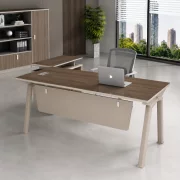 Set Evo Space &amp; LineaPro - Birou cu dulap lateral mobil si Scaun de birou ergonomic cu spatar din plasa